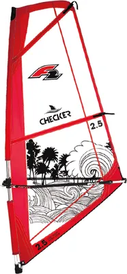 Produktbild von F2  Windsurf Segel Checker Kid Komplett Rigg  3,5 qm Rot 2024/25