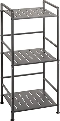 Produktbild von Regal >59825< 3 Böden, in anthrazit, Stahlrohr, Metall - 33x74x28cm (BxHxT)