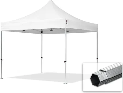 Obrázek produktu pro Nůžkový stan 3x3 m, hliník, bez bočnic bílá
