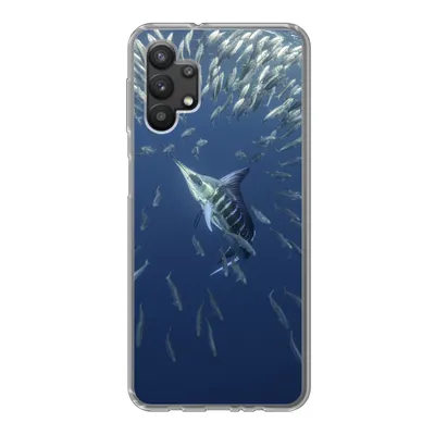 Produktbild von MuchoWow® Handyhülle Schutzhülle Hülle für Samsung Galaxy A32 5G Fisch - Schwertfisch - Wasser Silikon Softcase Handy Hülle - Softcase