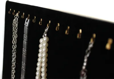 Produktbild von Armbandaufsteller Kettenständer Kettenhalter Schmuckdisplay mit 17 Haken Samt schwarz