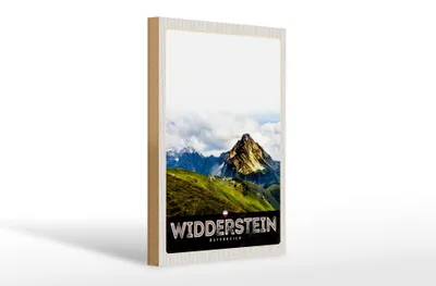 Produktbild von Holzschild Reise 20x30cm Widderstein Österreich Berge Natur