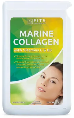 Immagine prodotto di Collagene marino, vitamina C e vitamina B3. 120 capsule