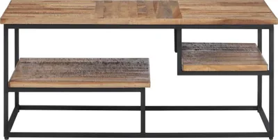 Imagen del producto de vidaXL Mesa de centro de 90x50x39 cm, madera maciza de teca reciclada