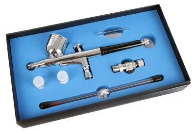 Immagine prodotto di Set di pistole per aerografo con 3 ugelli, attacco rapido 0,2, 0,3, 0,5 mm Technic HS-30KT