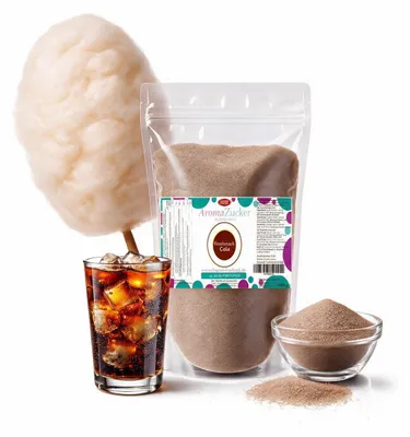 Immagine prodotto di Aroma di zucchero filato e cola, senza coloranti AZO. Confezione da 1 kg