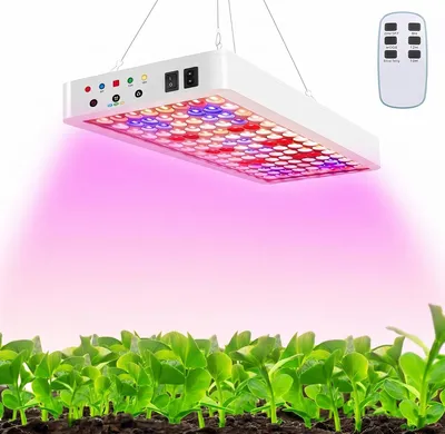 Produktbild von 240 LED Pflanzenlampe Vollspektrum 3 Lichtmodi Zimmerpflanzen Wachstumslampe Gewächshaus Pflanzenlicht mit Fernbedienung und Timer