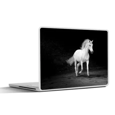 Produktbild von MuchoWow® Laptop Aufkleber Sticker Cover Pferde - Sand - Dunkel 31x22.5 cm - Laptop-Deko
