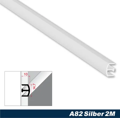 Produktbild von Effector Fliesenschiene aus eloxiertem Aluminium - Fliesenkanten Schutz - (Zierleiste silber) Winkelprofile Fliesenschienen robust Abschlussschiene