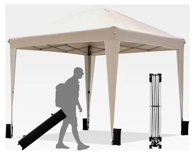 Produktbild von Pavillon 3x3m Wasserdicht Stabil Winterfest, Pop-Up Klicksystem, UV-Schutz 50+, Faltpavillon, Gartenzelt, Partyzelt, Metallverstrebungen