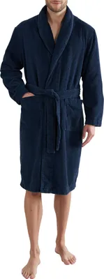 Produktbild von Götzburg Herren Bademantel – Leichter Kimono Saunamantel aus 100% Baumwolle mit Schalkragen, Gürtel & Taschen Größe: 58