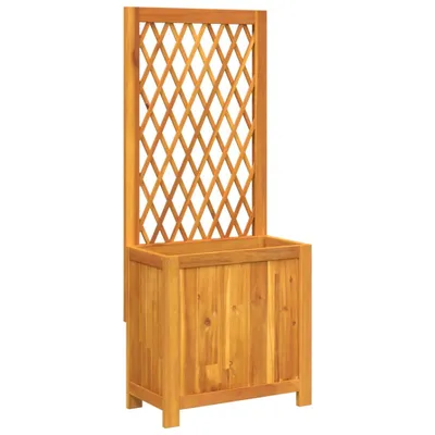 Image de Jardinière avec treillis 55x29,5x132 cm bois massif d'acacia