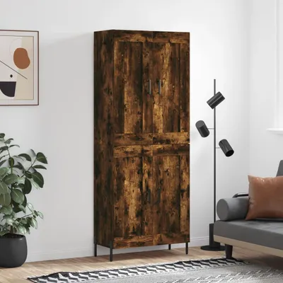 Zdjęcie produktu dla vidaXL Highboard dąb wędzony 69,5x34x180 cm materiał drewnopochodny