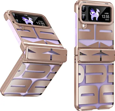 Produktbild von Hülle für Samsung Galaxy Z Flip 4 5G Hülle mit Scharnierschutz, Galvanisierter Klar Schutzhülle Roségold