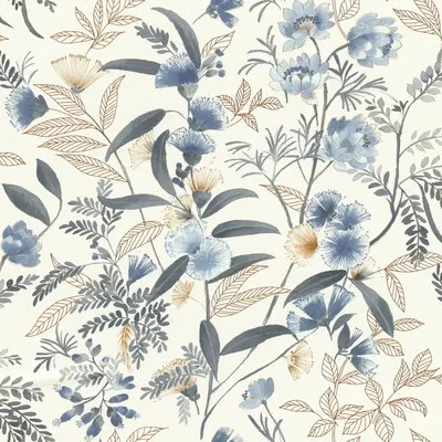 Produktbild von Vliestapete 869125 Symphony Blumen blau