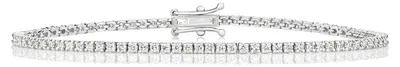 Produktbild von Elegantes 18 Karat (750) Weißgold Damen - Diamant Tennis Armband Brillant-Schliff 1.70 Karat FG - VS2 - 18cm, 6 Gramm; TRS21346