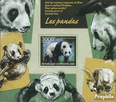 Produktbild von Briefmarken Zentralafrikanische Republik 2014 Mi Block 1157 (kompl. Ausgabe) postfrisch Pandas