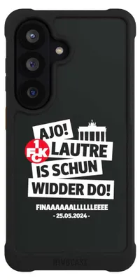 Produktbild von NIVOCASE Hülle für Samsung Galaxy S26  Stoßfeste Handyhülle NIVOmax Case Schwarz 1. FC Kaiserslautern 1. FCK Pokal Finale 2024