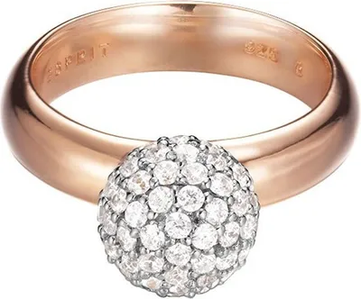 Produktbild von Esprit Damen Ring Silber Roségold Zirkonia Glam sphere rose ESRG92309B1, Ringgröße:57 (18.1 mm Ø)