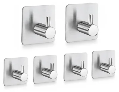 Produktbild von InAndOutdoorMatch - Selbstklebende Wandhaken - Edelstahl, KI-generiertes Bild