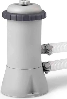 A close-up studio shot of a pool filter pump.