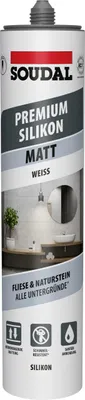 Produktbild von Soudal Silikon Premium weiß matt 300 ml