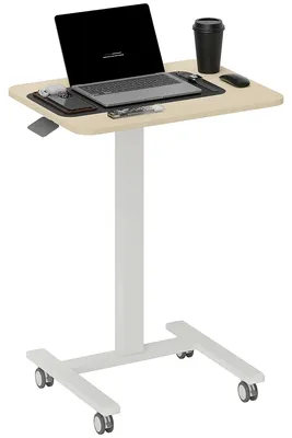 Produktbild von Vinsetto Computertisch Höhenverstellbar, Steh-Sitz Laptoptisch mit Rollen