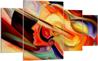 Produktbild von Bild auf Leinwand - Leinwandbild - Abstraktion modern - 160x90cm - Wand Bild - Wanddeko - Leinwanddruck - Bilder - Kunstdruck - Wanddekoration - Leinwand bilder - Wandkunst - DL160x90-3669