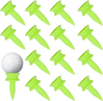 Immagine prodotto di Tee da golf in plastica Oefen - Tee da golf in scatola piccola da 25 mm, verde, per accessori da golf, 100 pezzi, tee da golf
