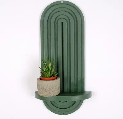 Produktbild von Skye Decor, Moderne Wandregal aus 100% Sperrholz, 40 x 20 x 9 cm, grün | 18 mm dick | Geometrisches Design, ideal für stilvolle Wohnräume und kreative Akzente.