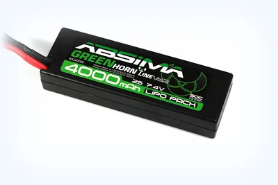 Zdjęcie produktu dla Absima LiPo Stick Pack 7,4 V – 45 C, 4000 mAh, obudowa twarda (z wtykiem T)
