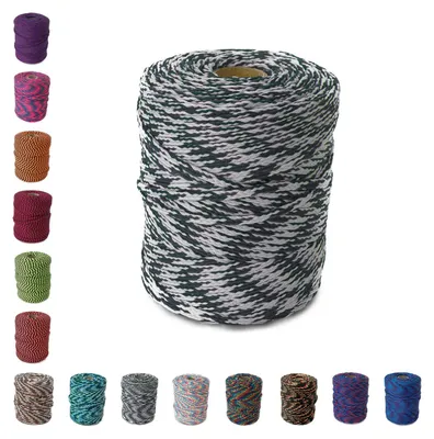 Kordel, Polyester, Polyester Schnur, Schnur, flechten, Flechtschnur schwarz grau