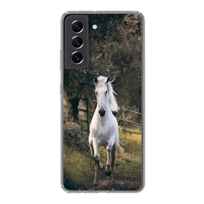 Produktbild von MuchoWow® Handyhülle Schutzhülle Hülle für Samsung Galaxy S21 FE Pferd - Natur - Schlamm Silikon Softcase Handy Hülle - Mobiltelefonhülle
