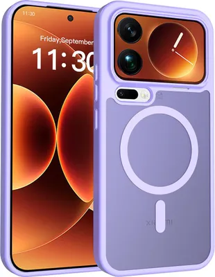 Produktbild von Magnetisch Hülle für Xiaomi 17 Pro Max, Kompatibel mit MagSafe, Transluzente Matt Rückseite Stoßfeste Handyhülle Lila