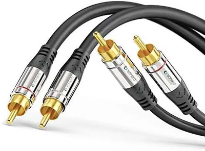 Produktbild von ® Premium 12,5m Cinch Kabel, 2x Cinch auf 2x Cinch, Audio Kabel, Subwoofer, HiFi-Anlage, Verstärker, schwarz