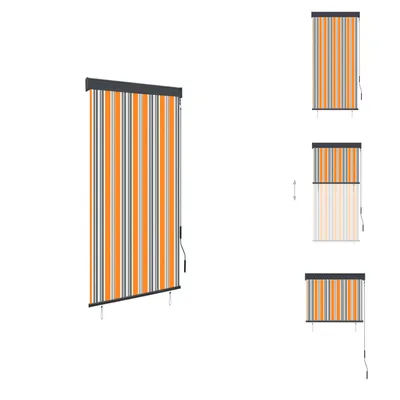 Produktbild von vidaXL Außenrollo 80 x 250 cm Gelb und Blau - Jalousien & Rollos