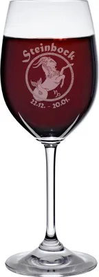 Produktbild von Weinkelch 300ml mit Sternzeichen Steinbock
