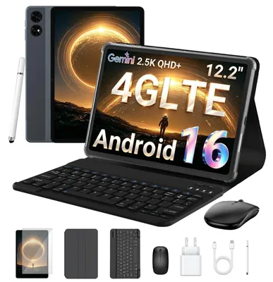 Produktbild von Android 16 Tablet 12 Zoll mit Tastatur 48GB+256GB 4G LTE 5G WiFi