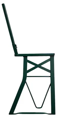 Image de Pied de banc brasserie avec dossier Premium, droit – pièce de rechange, acier 30x30x3 mm, hauteur 45 cm, largeur 36 cm, vert
