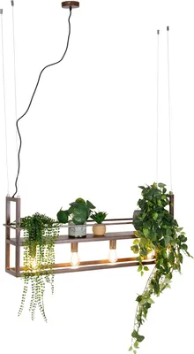 Produktbild von QAZQA - Industrie I Vintage I Industrie I Vintage I Hängelampe I Pendellampe I Pendelleuchte rostbraun mit Gestell 4-flammig - Cage Rack I Wohnzimmer I Schlafzimmer - Stahl Länglich - LED geeignet E27