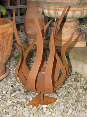 Produktbild von Edelrost Feuerblume Fiamma, klein auf Platte