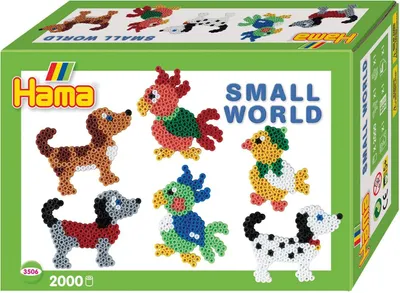 Produktbild von Hama Geschenkpackung Kleine Welt, Papagei/Hund, Midi-Bügelperlen