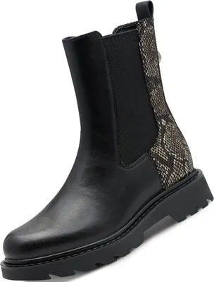 Produktbild von Tamaris Damen Chelsea Boots Schwarz/Snake