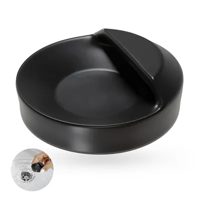 Produktbild von Universal Waschbeckenstöpsel und Abflussstopfen für Küchenspülen M. ROSENFELD HOME (Schwarz 46mm)