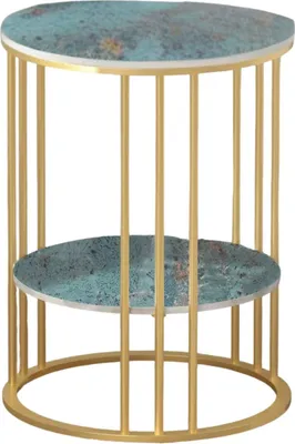 Immagine prodotto di Tavolini Malito - Tavolino rotondo - Tavolini da salotto - Soggiorno - Look smeraldo - Tavolini - 40 cm