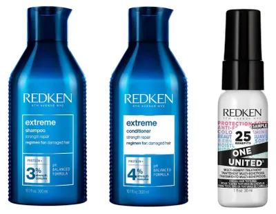 Produktbild von Redken Extreme Shampoo und Conditioner Set + eine e "One United" Haarpflegekur