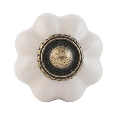 Produktbild von Clayre & Eef Türknauf Ø 3 cm Beige Braun Keramik