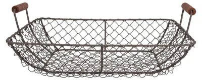 Immagine prodotto di Cesto portaoggetti Clayre & Eef 32x26x12 cm in metallo marrone