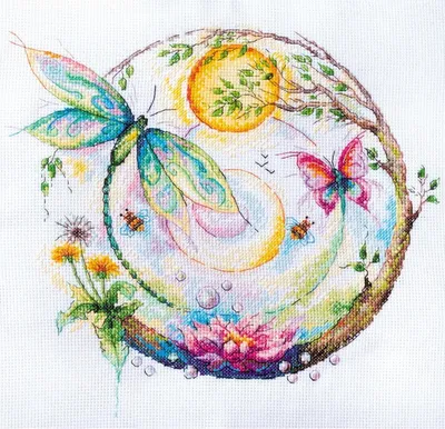 Produktbild von Abris Art Kreuzstich Set "Farbmagie", Zählmuster, 23x25cm