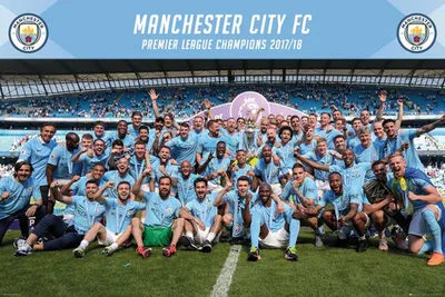 Produktbild von Fußball - Poster - Manchester City - Champions 17/18